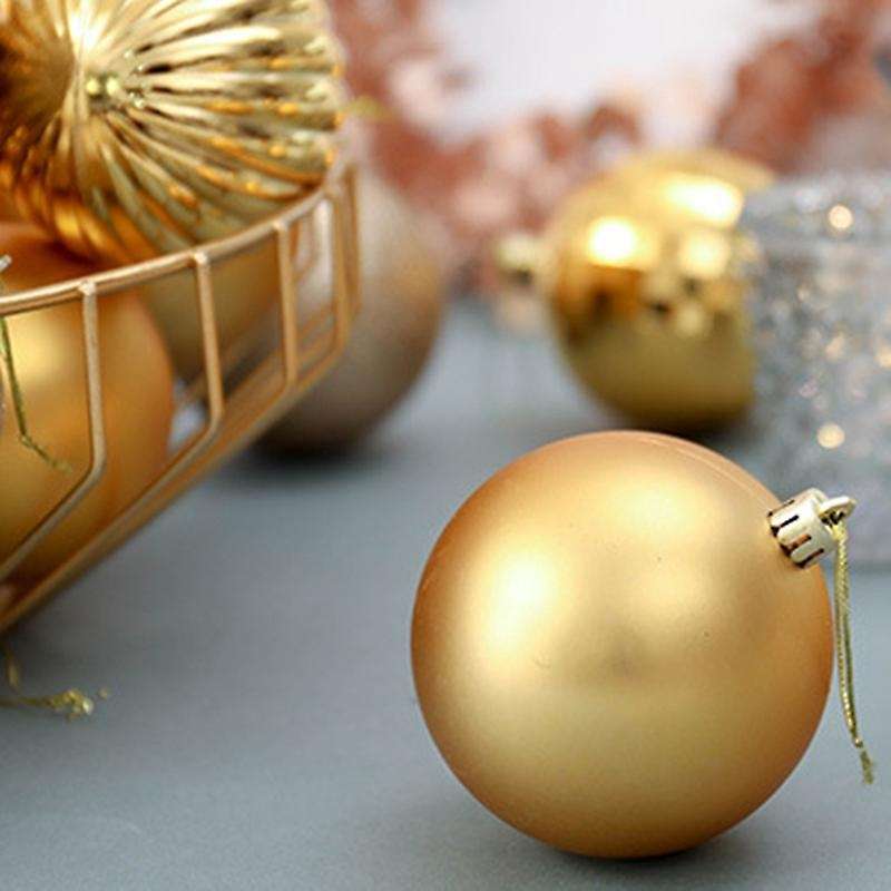 34pcs Christmas Tree Ball Sets 6cm Christmas Decorations(gold)