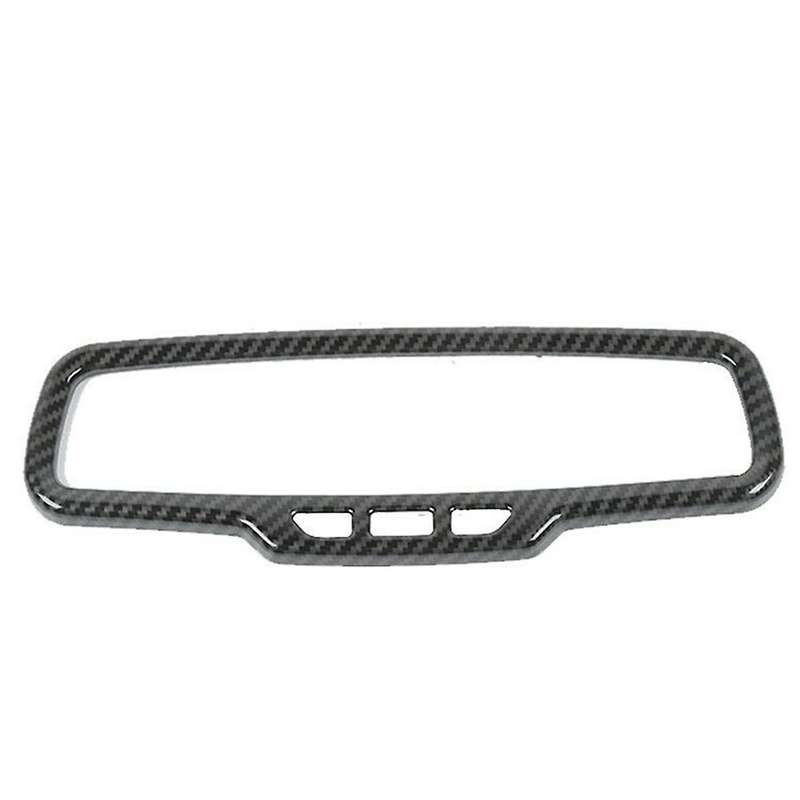 Car Rearview Mirror Decoration Frame Cover Trim Abs(carbon Fiber)