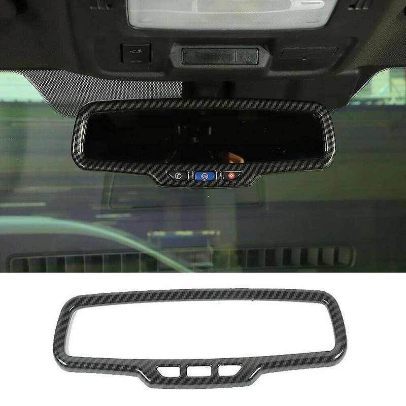 Car Rearview Mirror Decoration Frame Cover Trim Abs(carbon Fiber)