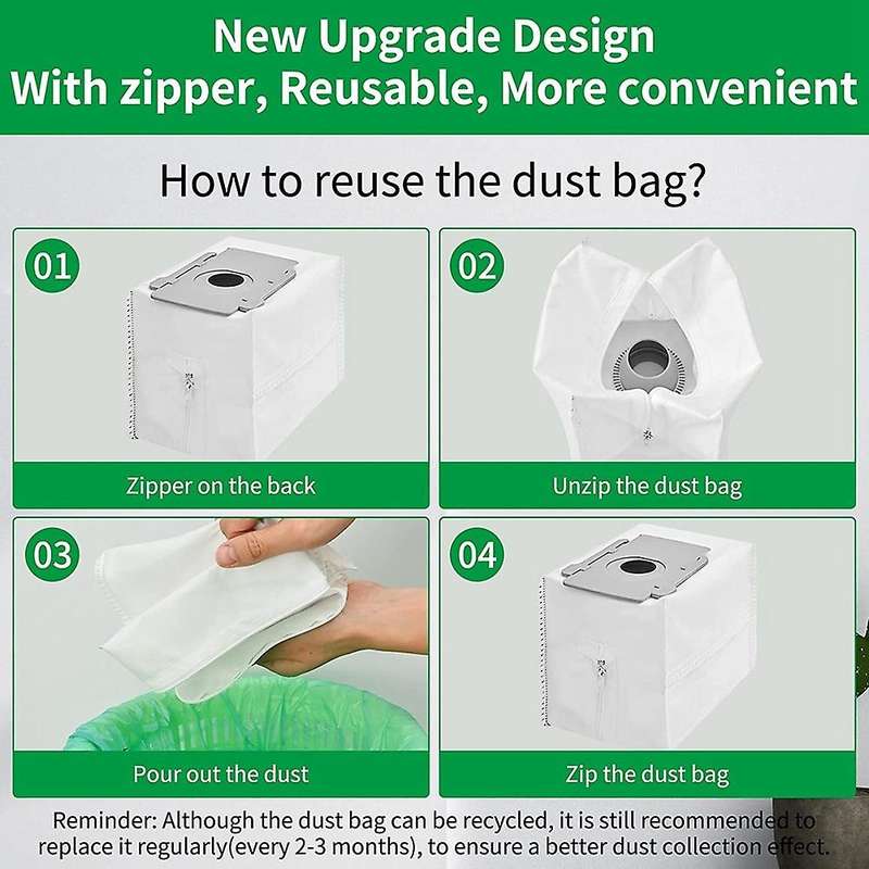 6 Pack Replacement Vacuum Bags for Irobot Roomba I & S & J Series