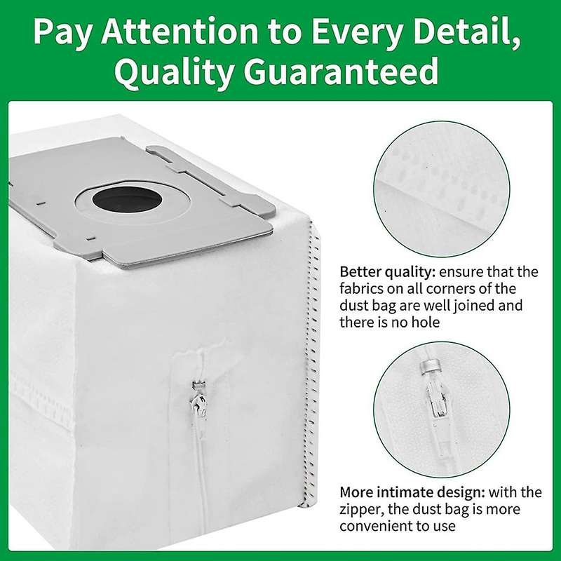 6 Pack Replacement Vacuum Bags for Irobot Roomba I & S & J Series