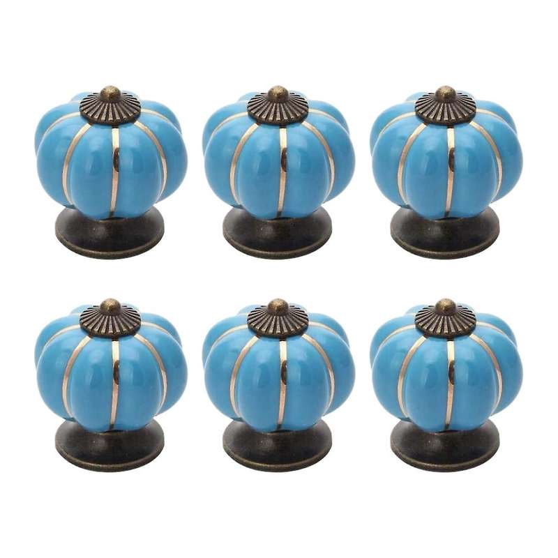 6 Pcs Knobs Vintage Ceramic Cabinet Knobs Ceramic Cupboard Knobs