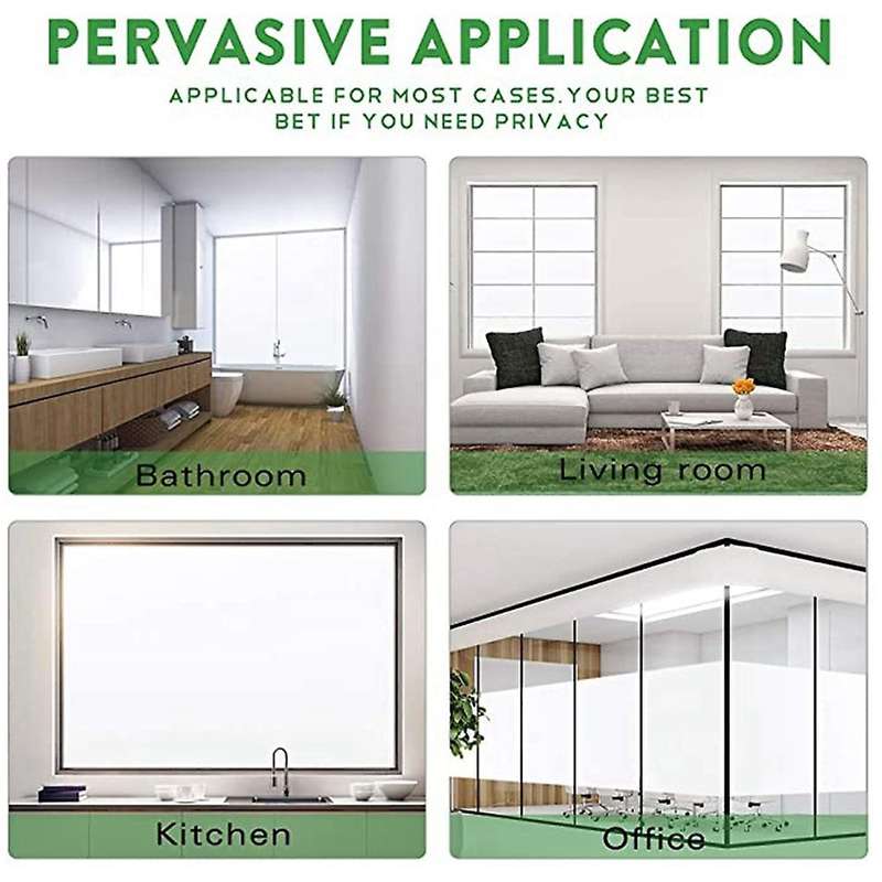 2pcs40x200cm Fensterfolie Blickdicht.selbstklebende Glasfolie