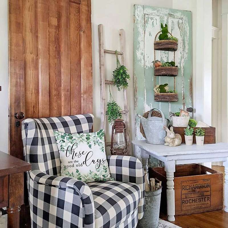 Farmhouse Throw Pillows Cases Spring Decorations Cushion Covers