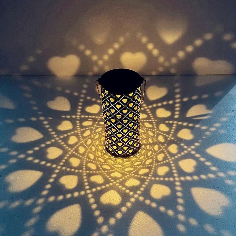 Outdoor Solar Lamp Hollow Lantern Light Solar Led Light Waterproof(a)