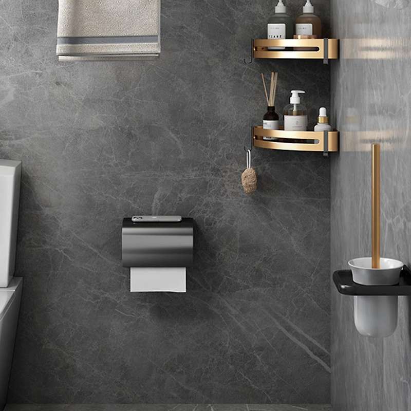 Corner Shelf Wall-mounted Black Gold Bathroom Soap Dish Shower Rack