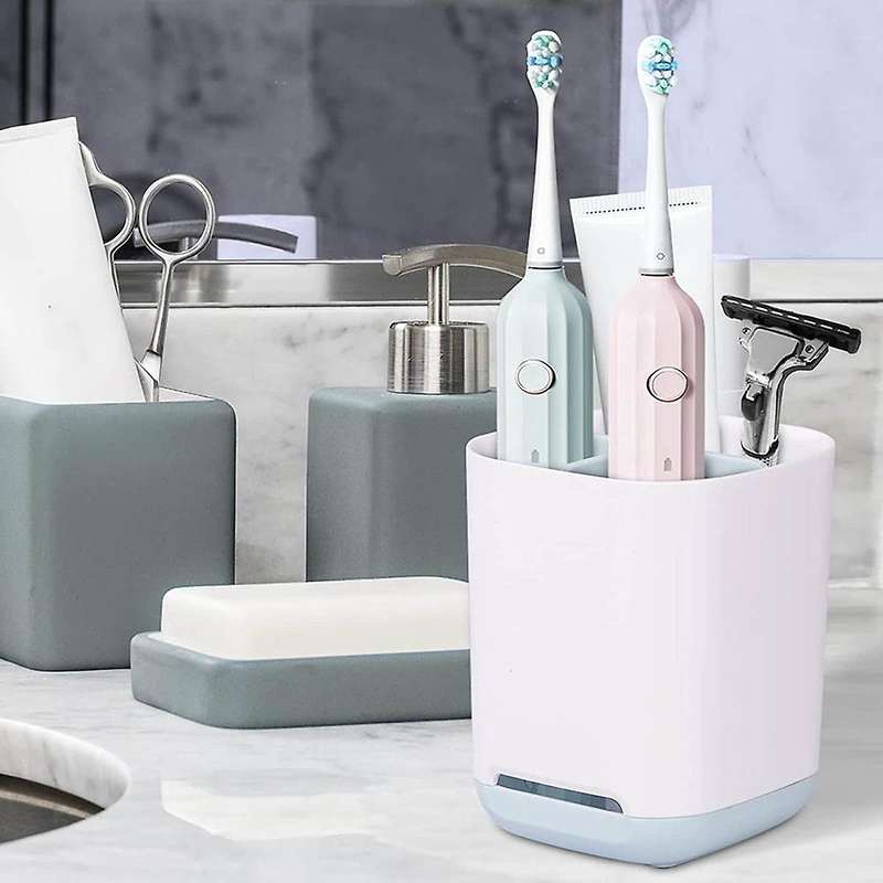 Bathroom Toothbrush Holder with Drain and Anti-slip Base Small
