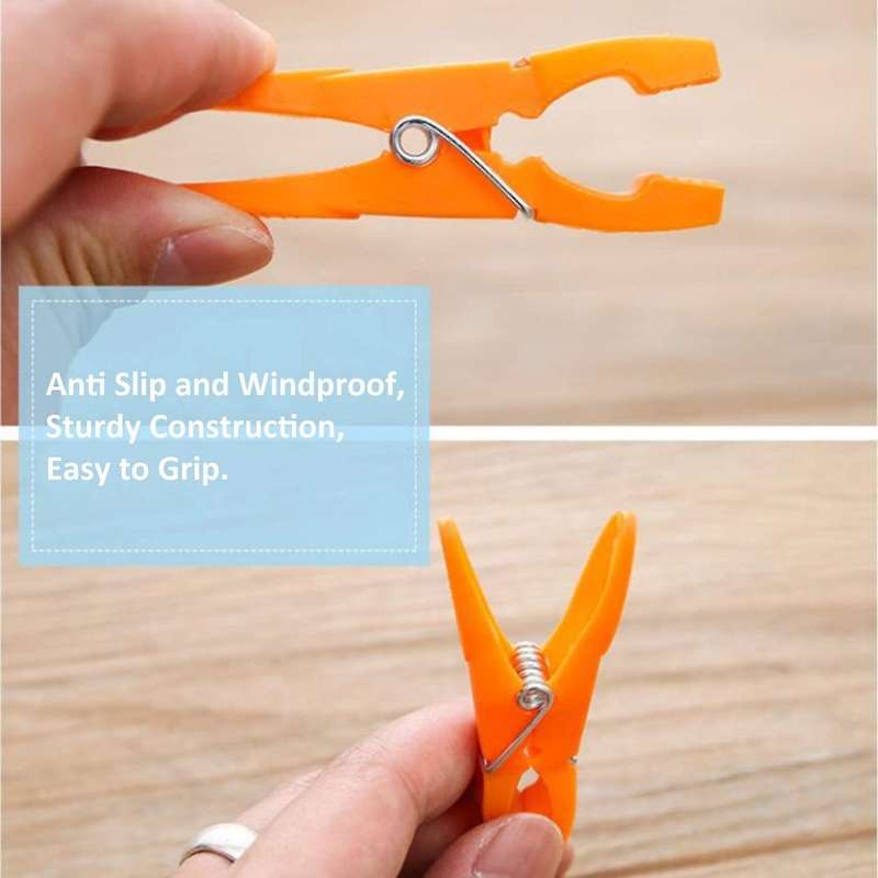 96pcs Colorful Plastic Clothespin, Windproof Pegs for Home Clothes
