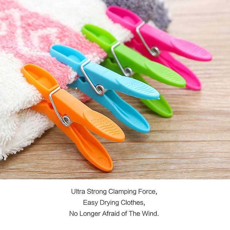 96pcs Colorful Plastic Clothespin, Windproof Pegs for Home Clothes