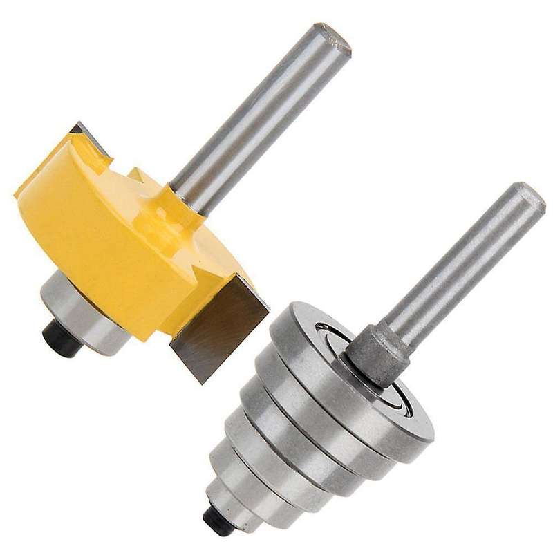 2pcs Rail Router Bit 1/2 Inch Shank Shaker Woodworking Chisel Cutter