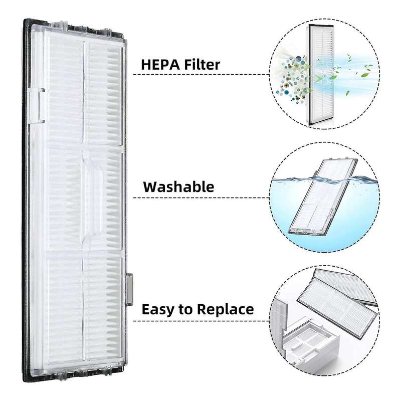 13 Pcs Replacement Accessories Hepa Filter Side Brushed Mop Dust Bag