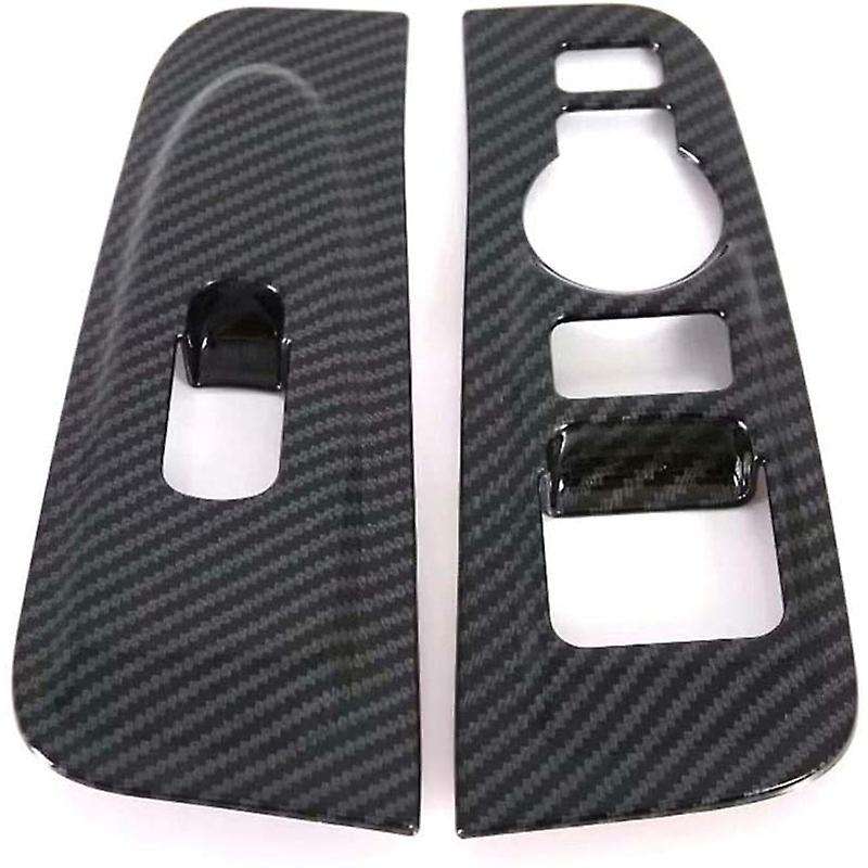 2pcs Abs Carbon Fiber Armrest Trim for Hyundai Grand Starex H1 19-20