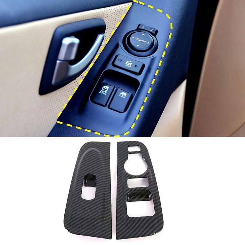 2pcs Abs Carbon Fiber Armrest Trim for Hyundai Grand Starex H1 19-20