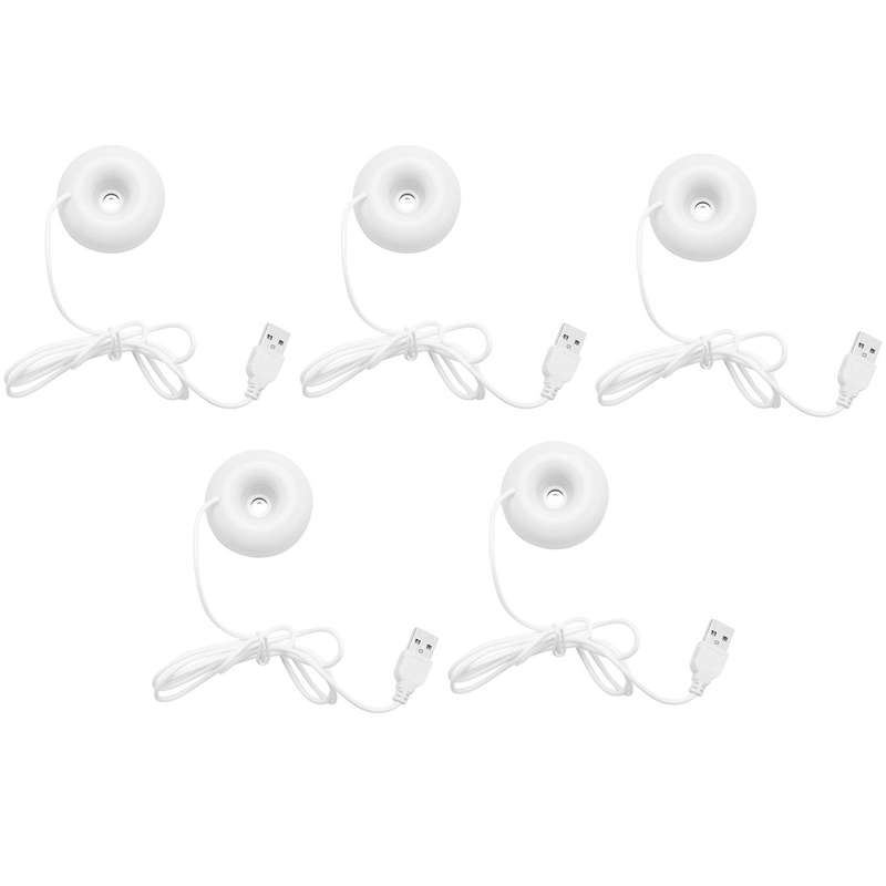 5x White Donut Humidifier Usb Office Desktop Mini Humidifier Portable