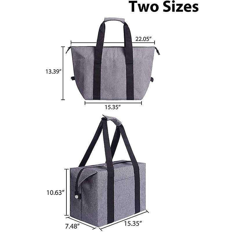 Insulated Thermal Bag, Reusable Grocery Tote, Cold Hot Food ,zipped