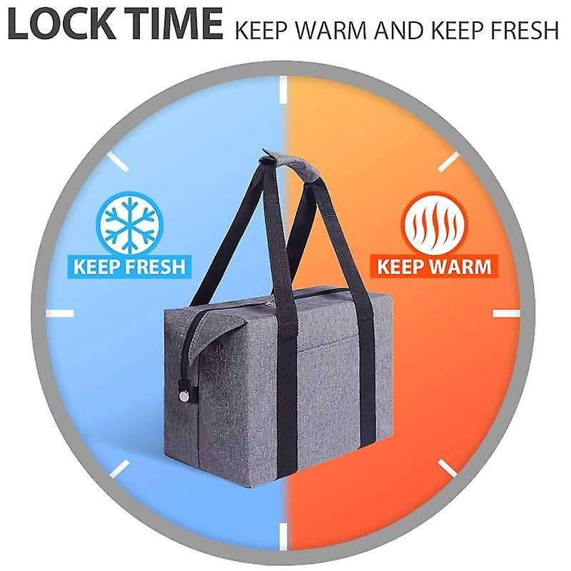 Insulated Thermal Bag, Reusable Grocery Tote, Cold Hot Food ,zipped