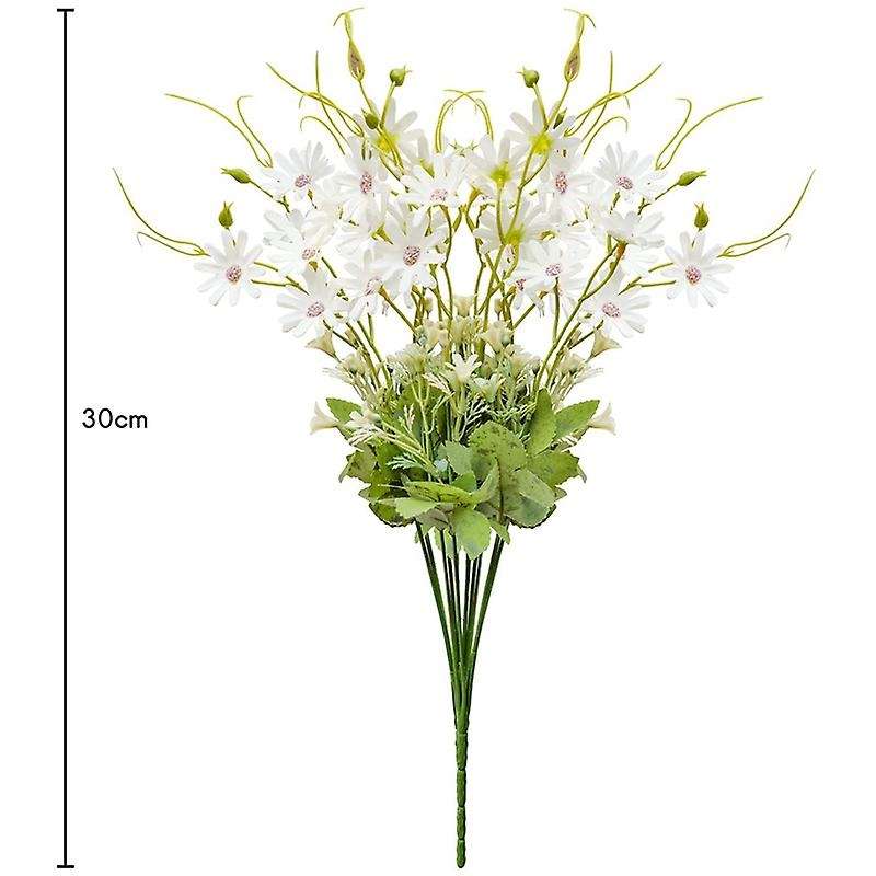 6 Bundles Artificial Daisy Flowers Plastic Silk Flowers for Home