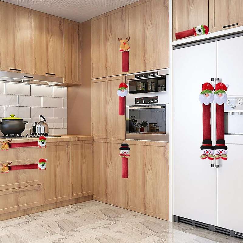 Christmas Refrigerator Glove 8- Piece Set Kitchen Appliances Glove