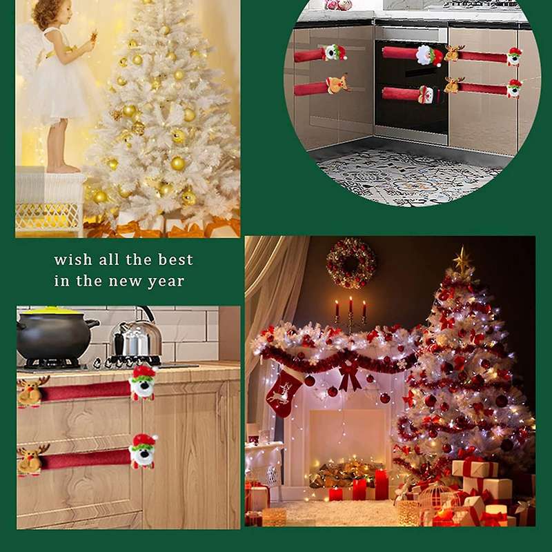 Christmas Refrigerator Glove 8- Piece Set Kitchen Appliances Glove