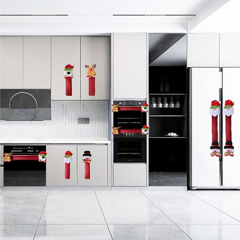 Christmas Refrigerator Glove 8- Piece Set Kitchen Appliances Glove