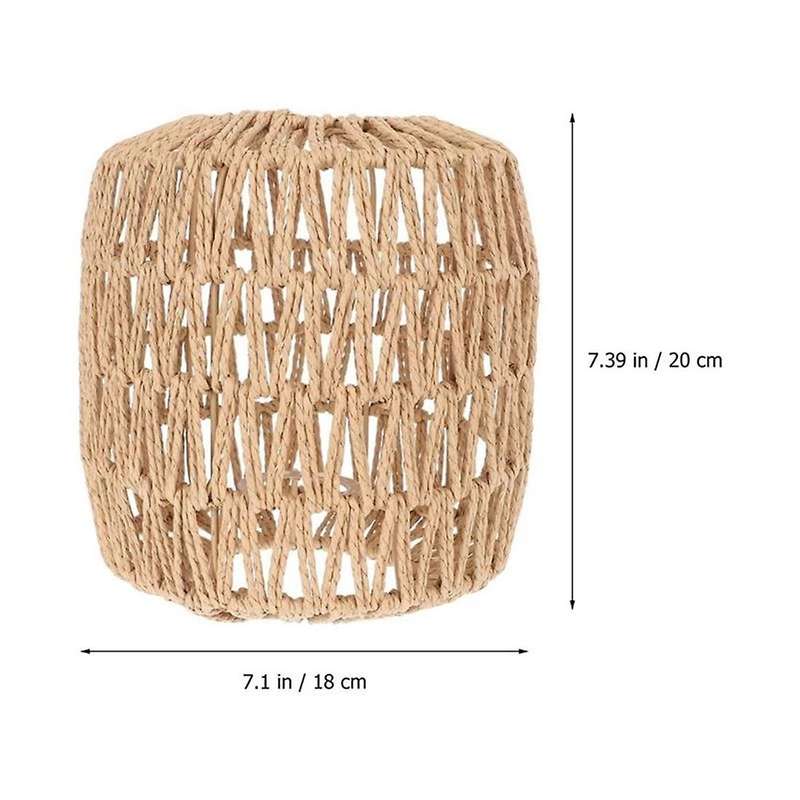 Simulated Rattan Lamp Cover Handmade Woven Chandelier Lampshade
