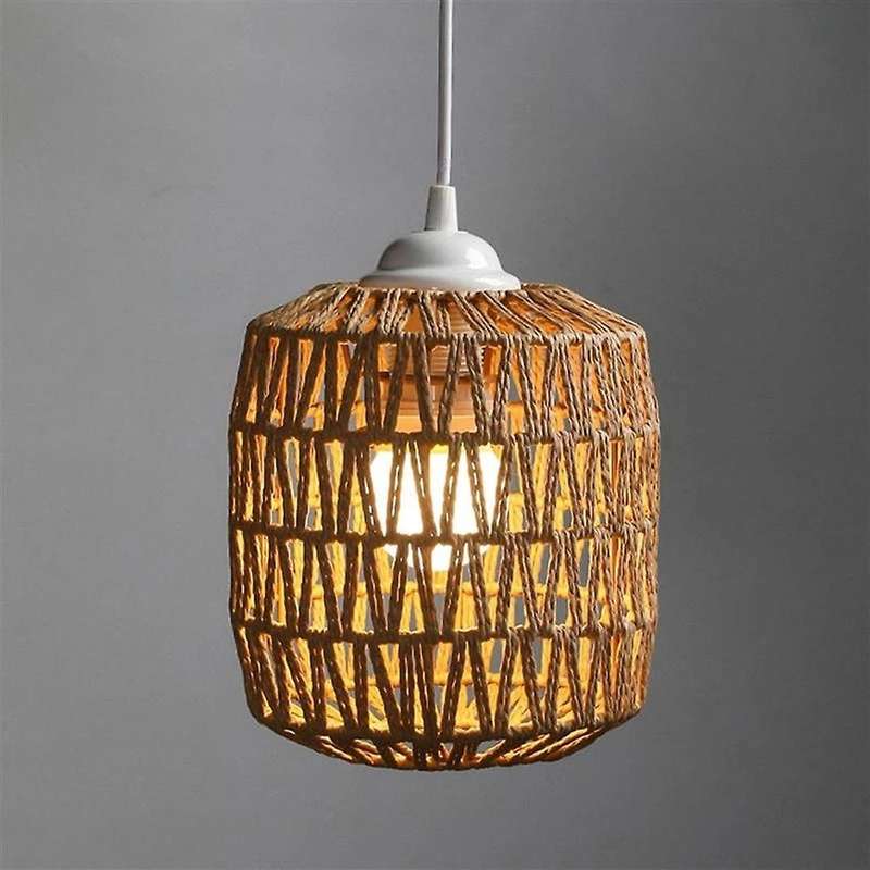Simulated Rattan Lamp Cover Handmade Woven Chandelier Lampshade