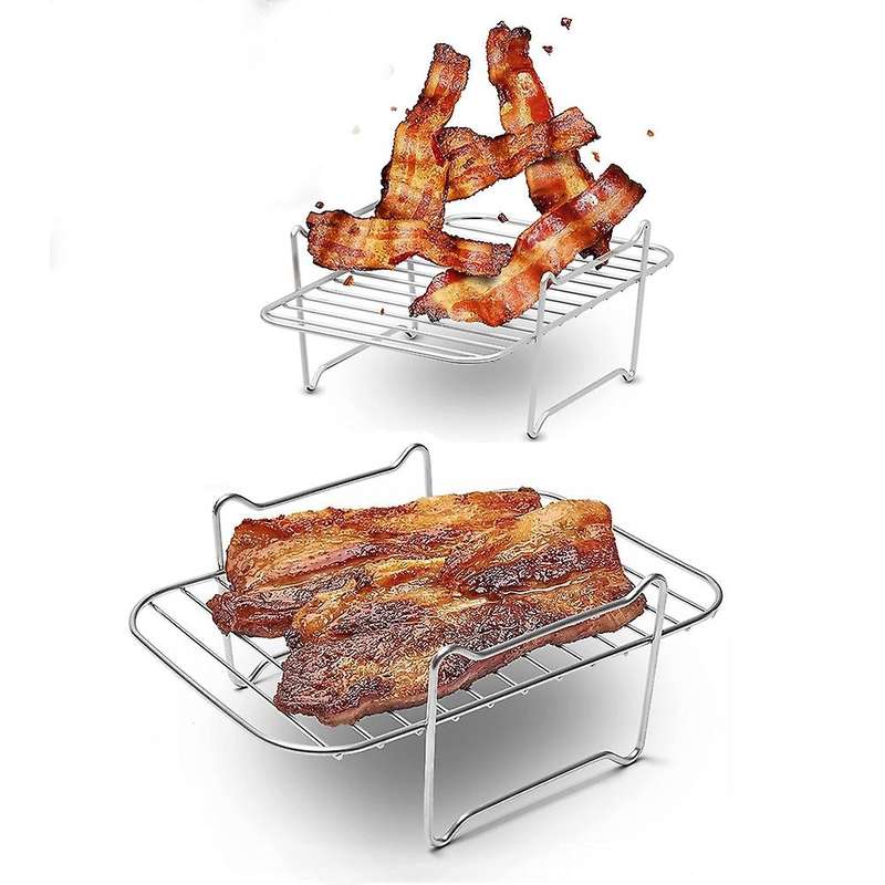 2pack Air Fryer 304 Stainless Steel Rack for Ninja Foodi Dz201/401