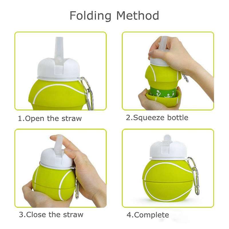 550ml Sports Silicone Water Bottle for Adult Children(basketball)