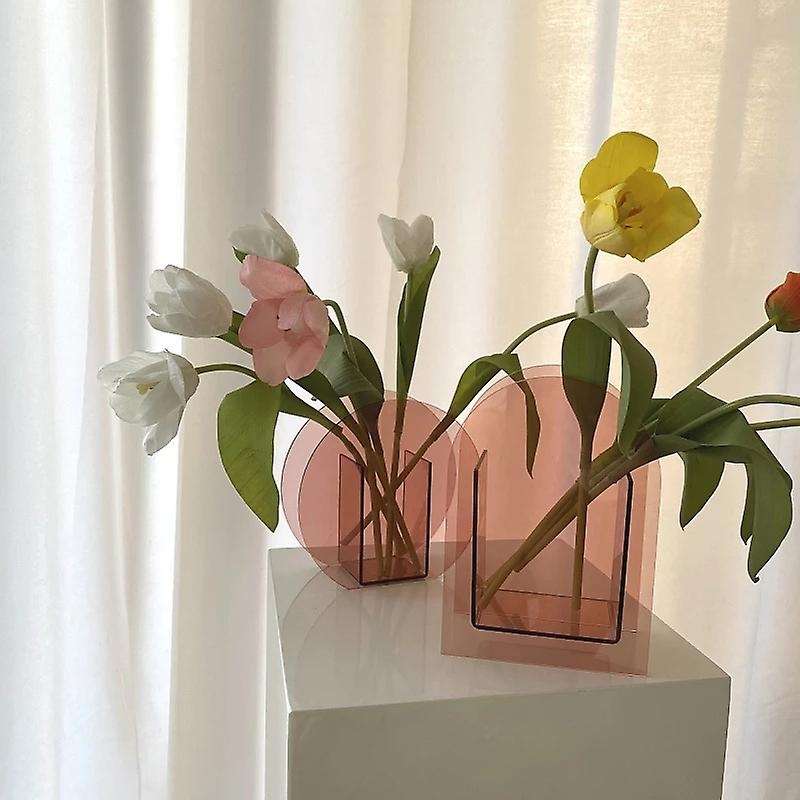 Ins Geometric Display Acrylic Vase Home Art Design Decoration-b