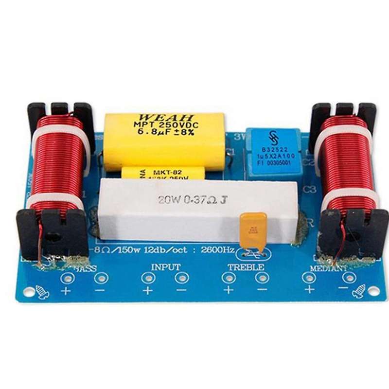 2pcs Weah-338 3 Way Audio Frequency Filter for 8inch Speaker Diy