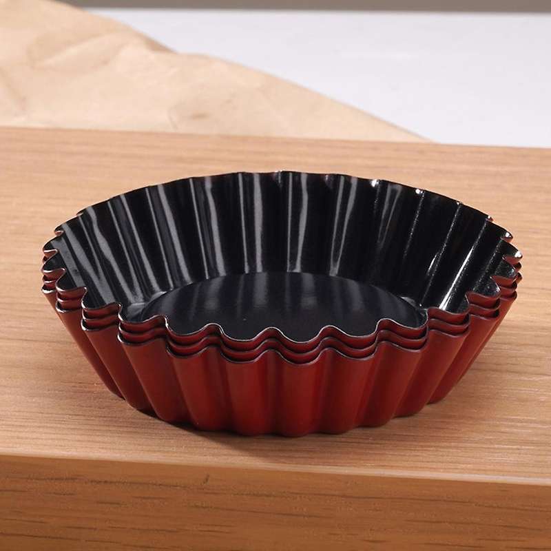 12-pack Chrysanthemum Cup Fruit Tarts Mold Fruit Pie Pan Non-stick