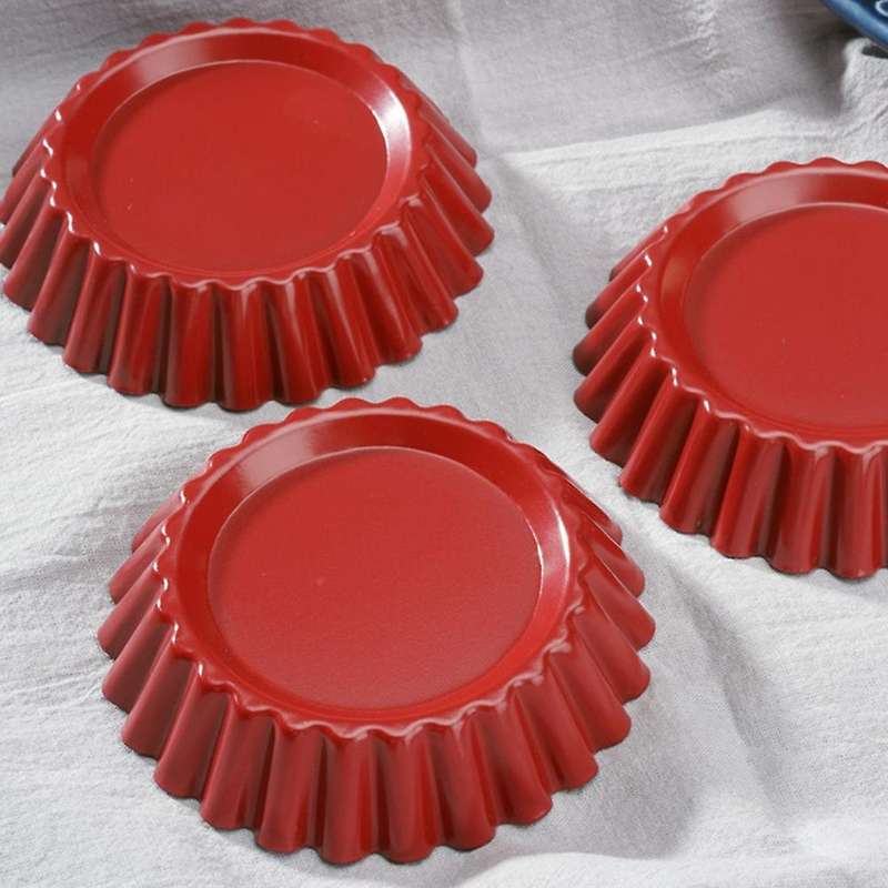 12-pack Chrysanthemum Cup Fruit Tarts Mold Fruit Pie Pan Non-stick