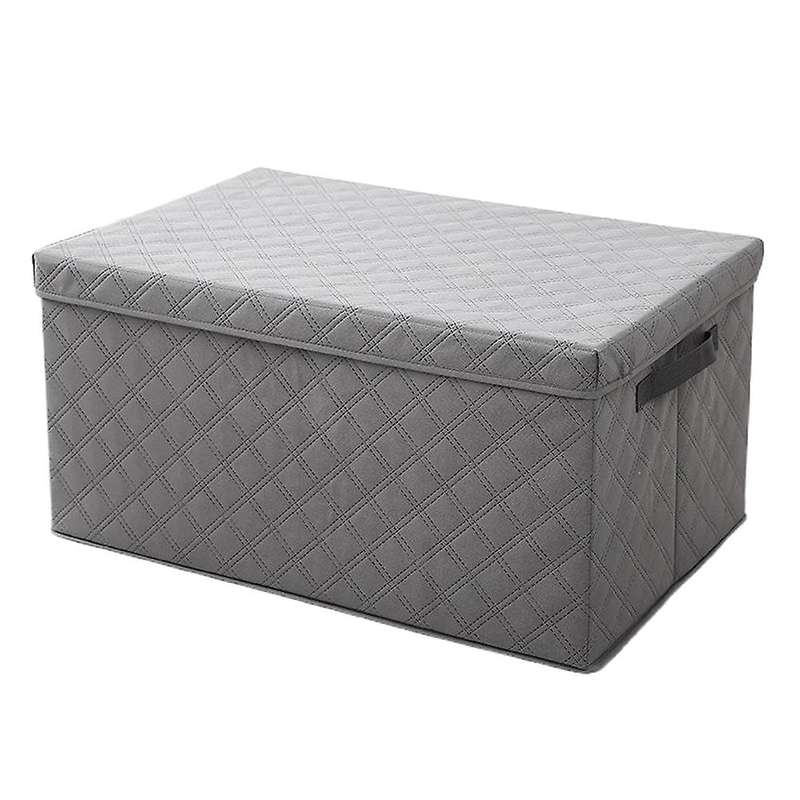 Storage Box Fabric Folding Large Clothes Storage Box Grey