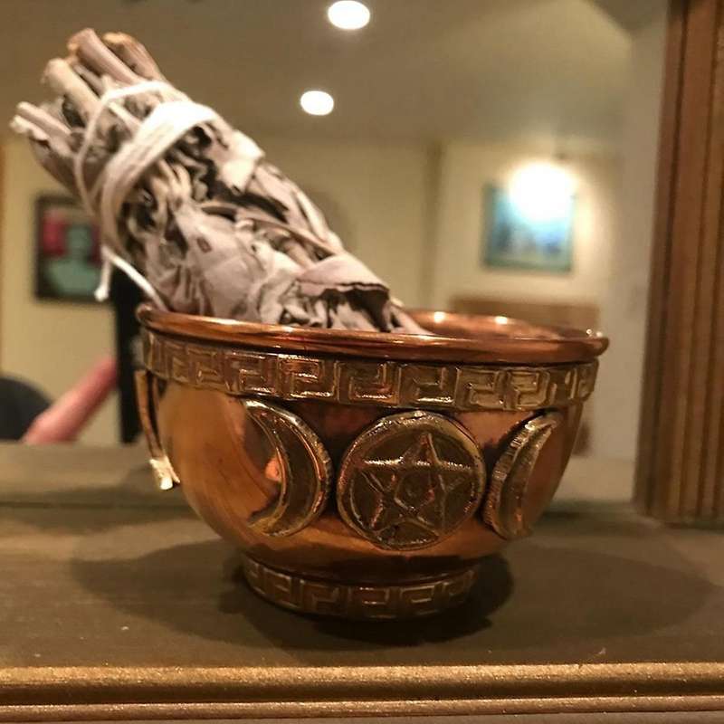 Triple Moon Copper Offering Bowl 3inch, for Altar Use, Ritual Use