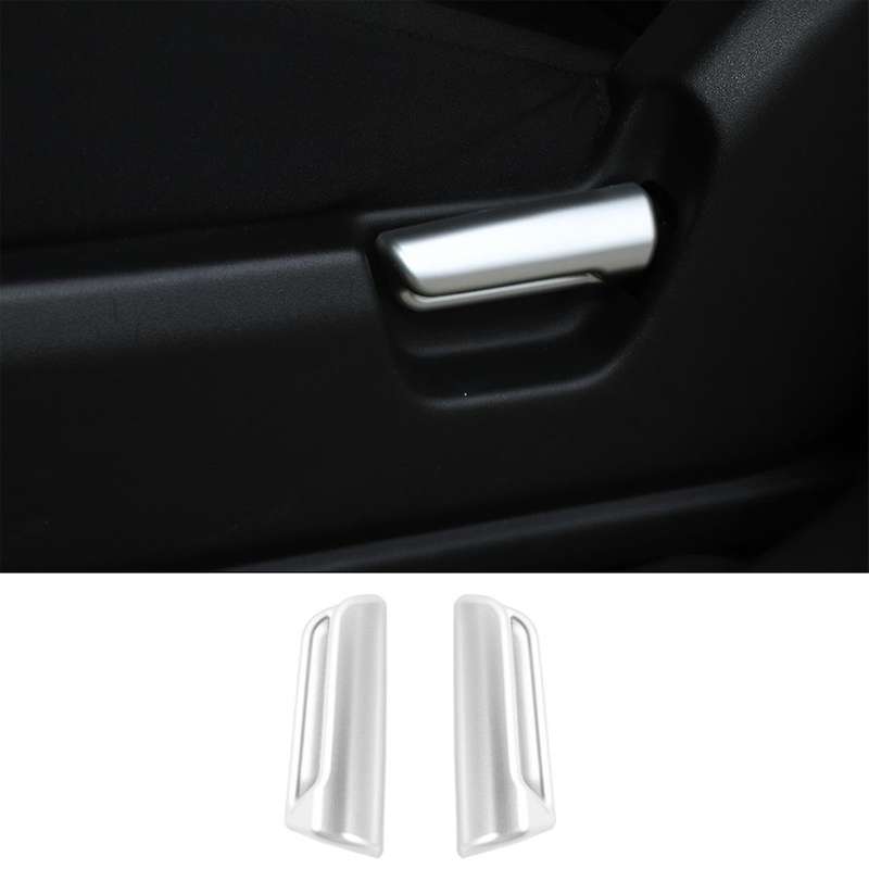Car Seats Adjustment Handle Switch Cover Stickers Trim, Abs Silver