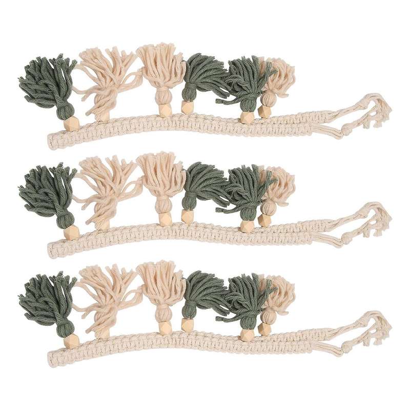 3 Pieces Bohemian Macrame Woven Wall Hangings for Home Room Decor