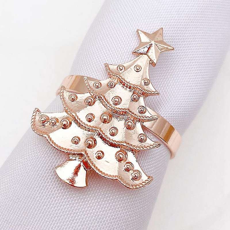 6pcs Rose Gold Christmas Tree Wedding Home Xmas Party Table Decor