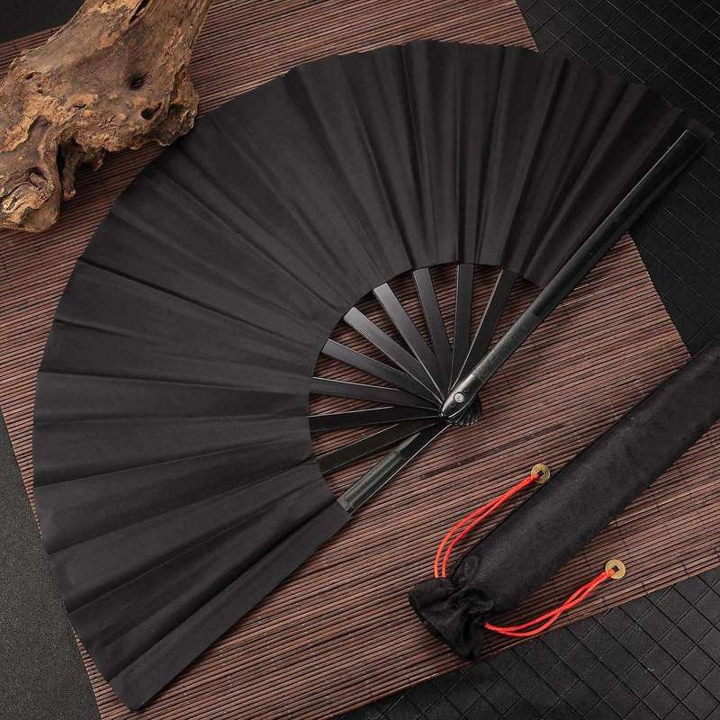 2 Packs Folding Fan Chinese Tai Chi Folding Fan