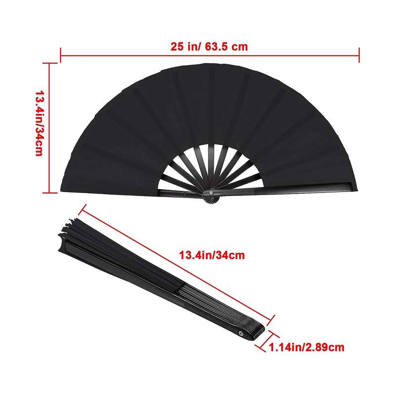 2 Packs Folding Fan Chinese Tai Chi Folding Fan