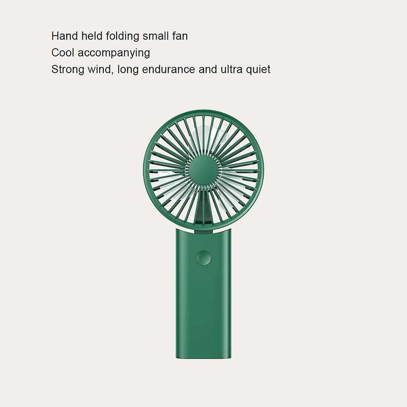 Portable Mini Fan Usb Rechargeable Lanyard Hand Fan Blue