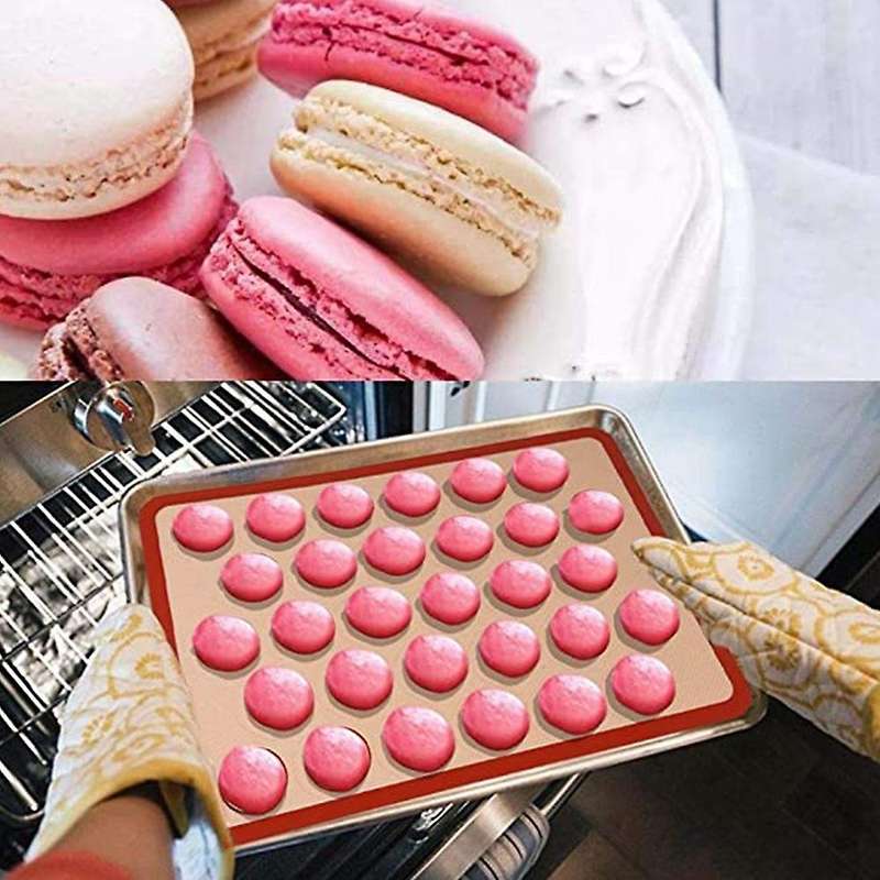 2pcs Macaron Baking Mat Non Stick for Macaroon Pastry Cookie Cake