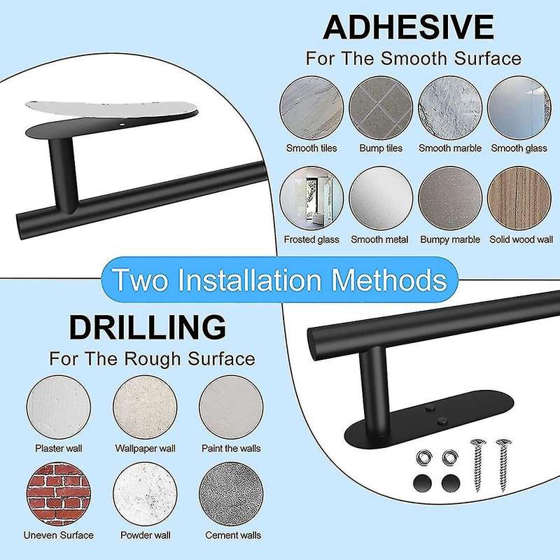 2-piece Paper Towel Rack-wall-mounted Self-adhesive Towel Rack