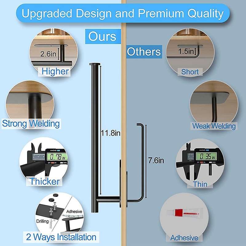 2-piece Paper Towel Rack-wall-mounted Self-adhesive Towel Rack