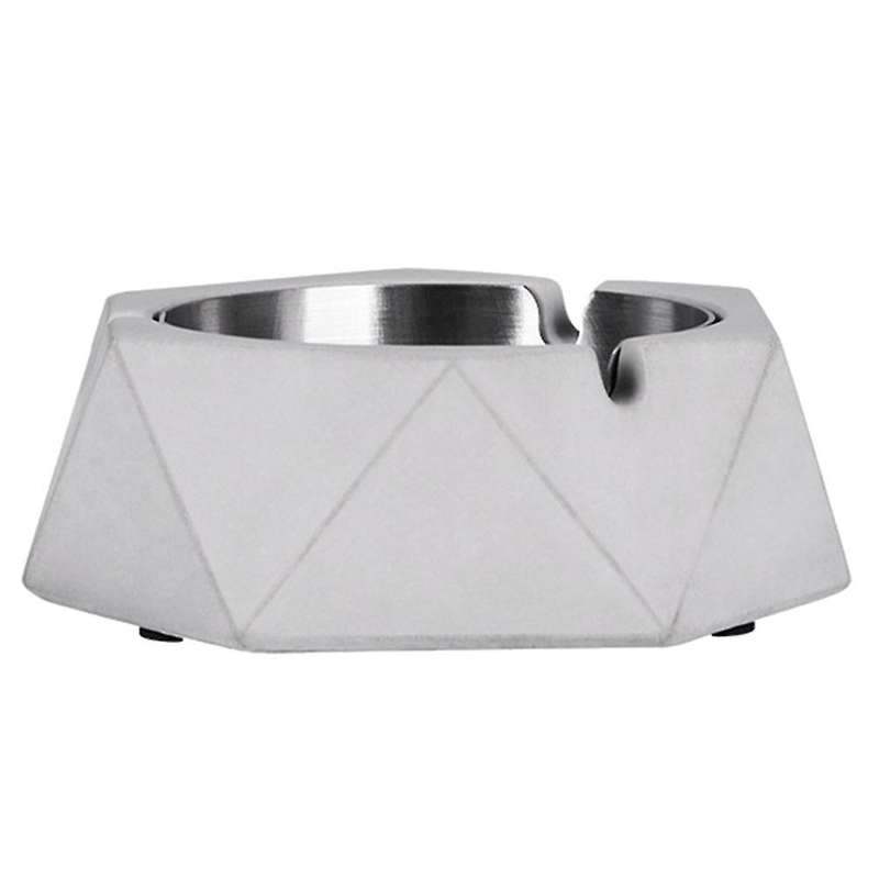 Cement Metal Stainless Steel Living Room Ashtray Ornaments,light Gray