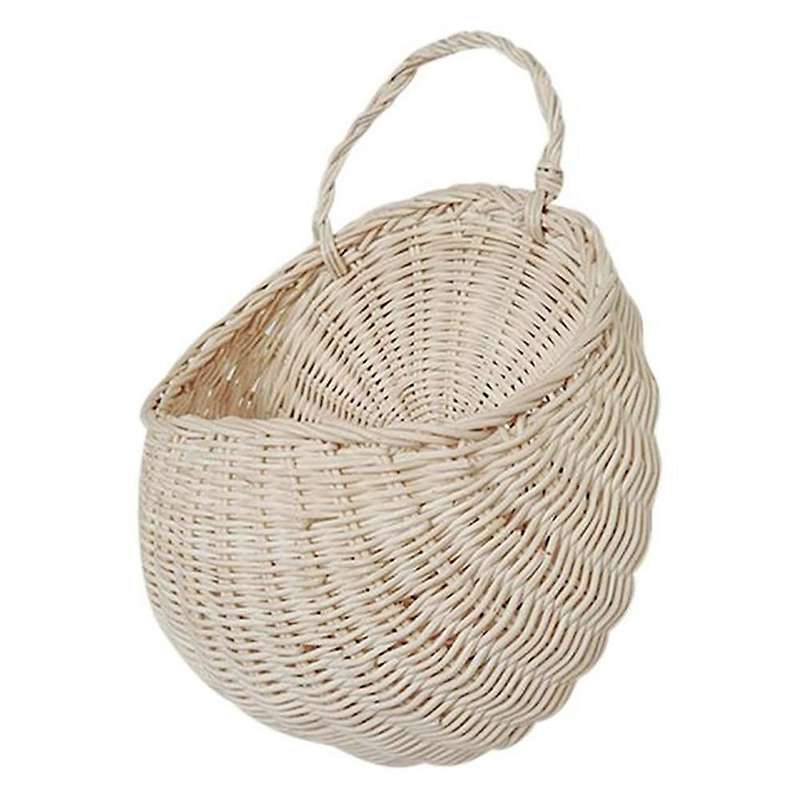 Woven Hanging Woven Rattan Baskets Wall-mounted Basket Wicker Rack