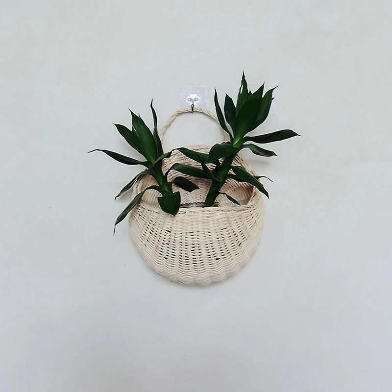 Woven Hanging Woven Rattan Baskets Wall-mounted Basket Wicker Rack