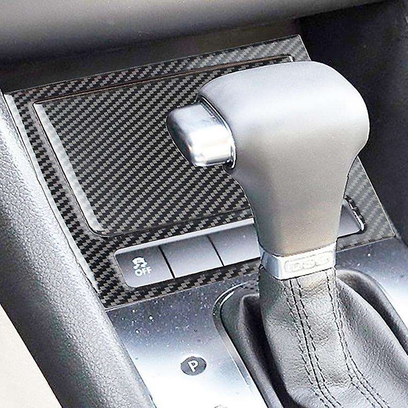 Carbon Fiber Texture Front Center Ashtray Storage Panel Cover