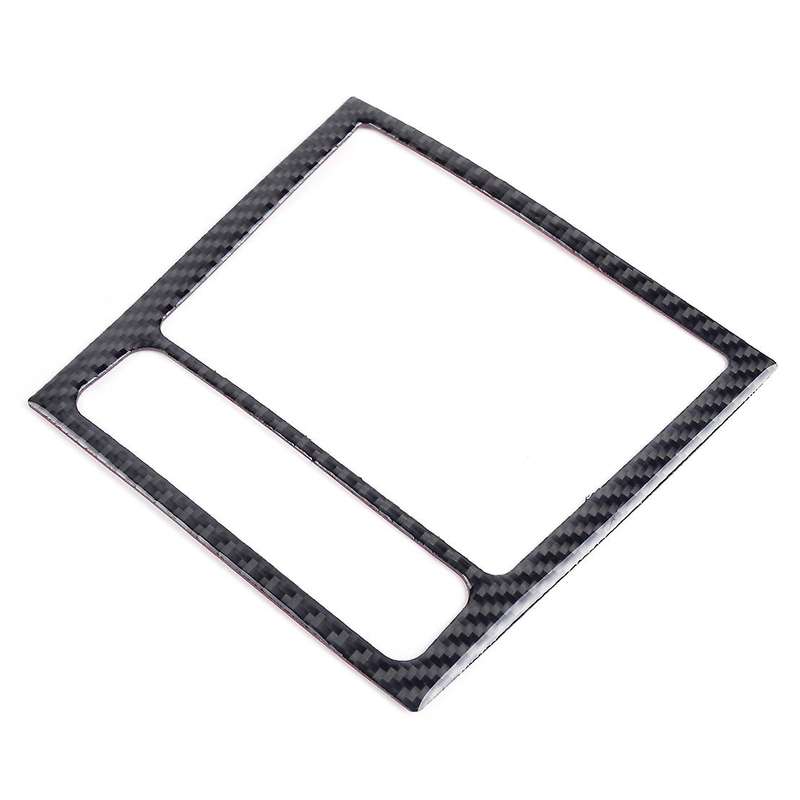 Carbon Fiber Texture Front Center Ashtray Storage Panel Cover