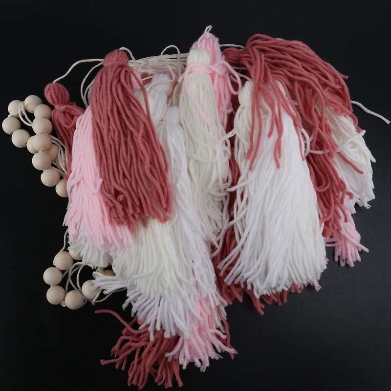 Macrame Wall Hanging-large Macrame Wall Hanging with Wood Beads-pink