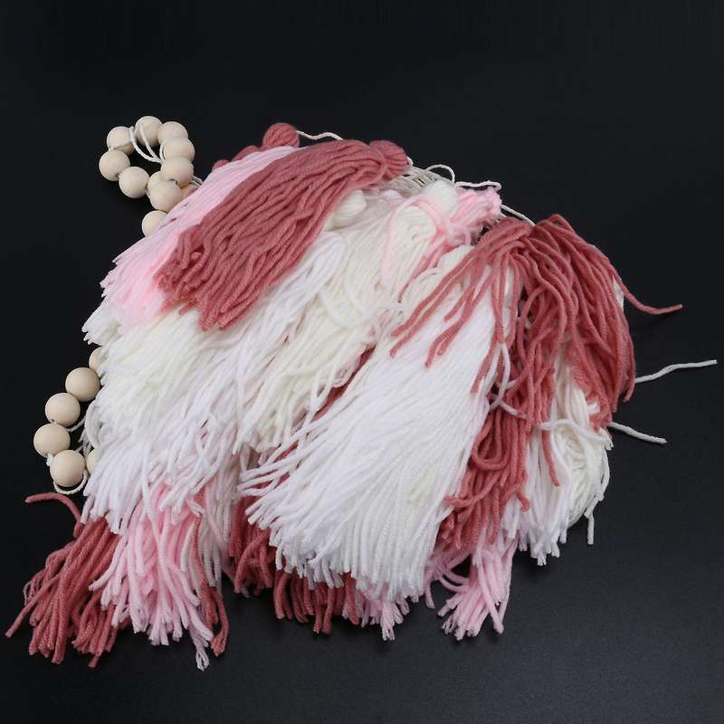 Macrame Wall Hanging-large Macrame Wall Hanging with Wood Beads-pink